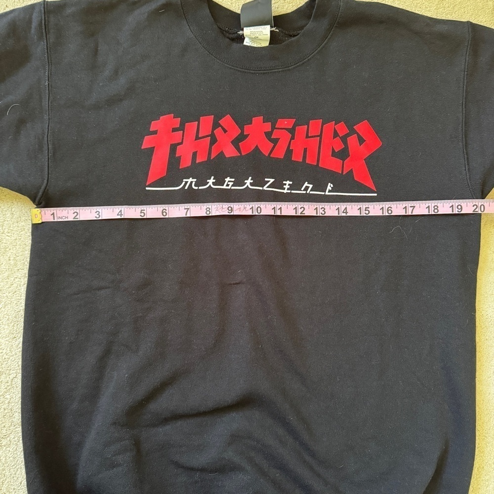 Thrasher Magazine Sweatshirt Godzilla Logo Crewneck Black Small - Picture 8 of 9